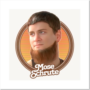 Mose Schrute \/\ Retro Style Fan Artwork Posters and Art